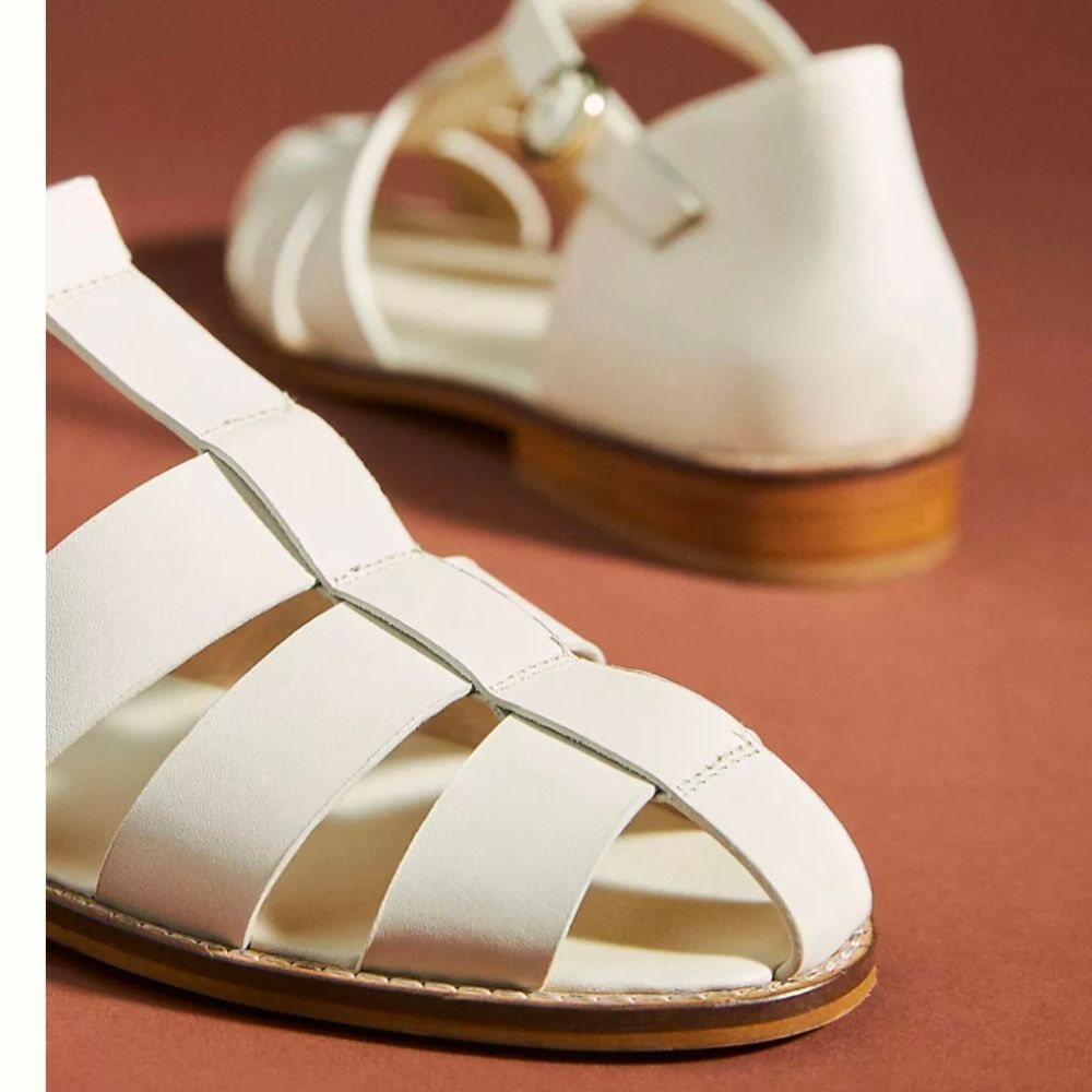 Pilcro Cream Strappy Sandals - Picture 2 of 10